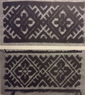 Nyzynka embroidery from the front and back. From Ukrainian Embroidery